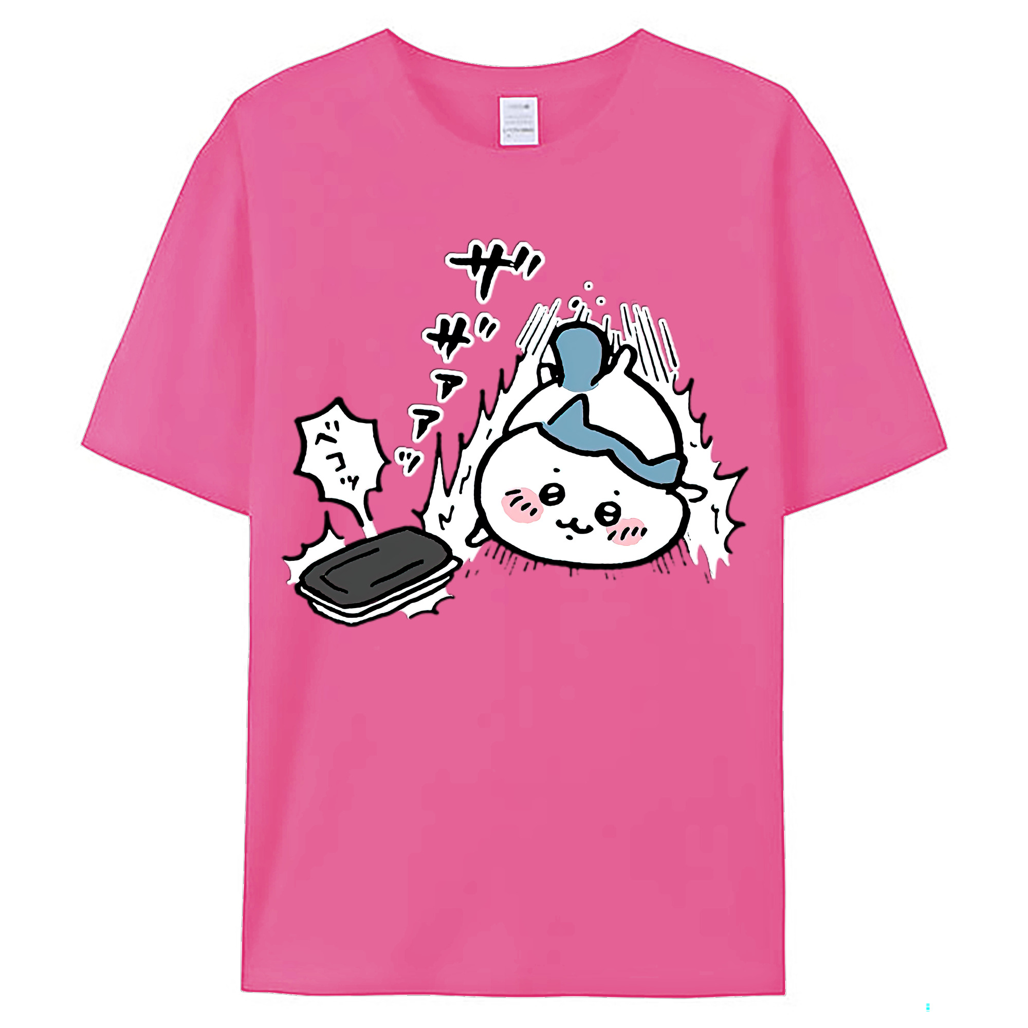 （画像用） ちいかわ ハチワレ Chii-kawa hachiware レディースカジュアルプリントTシャツ（綿100％）
